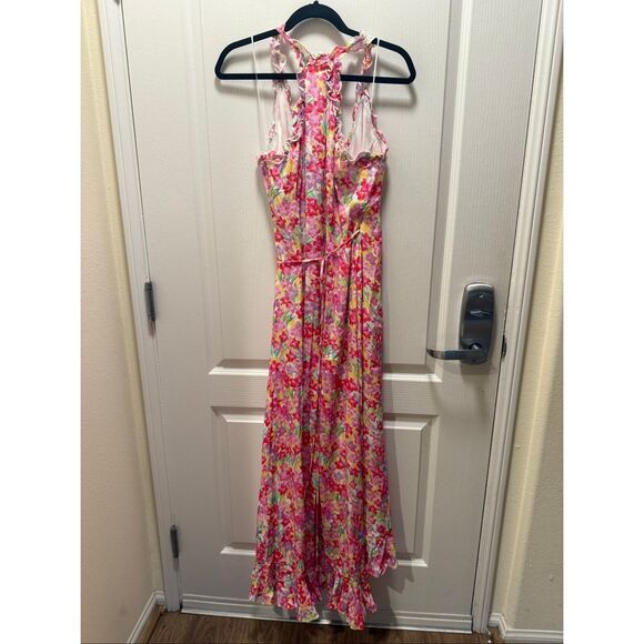 ASTR the label Dione Floral V Neck Wrap Dress Brunch Vacations size S NWT - Picture 6 of 7